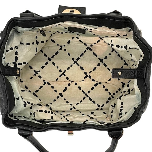 Kate Spade Black Pebbled Leather Bexley Anisha Bag Turn Lock - Picture 7 of 15